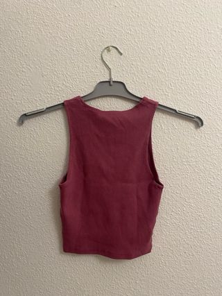 Top sin mangas Pull&Bear rosa talla XS