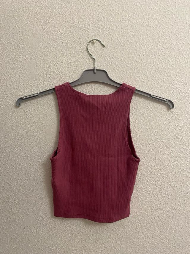 Top sin mangas Pull&Bear rosa talla XS