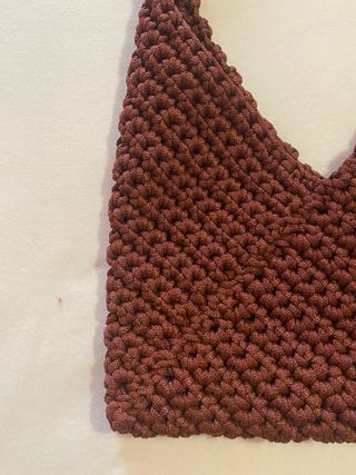 Borsa a spalla fatta a mano color bordeaux