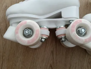 Patines artísticos blancos Oxelo 4 ruedas.Talla 31