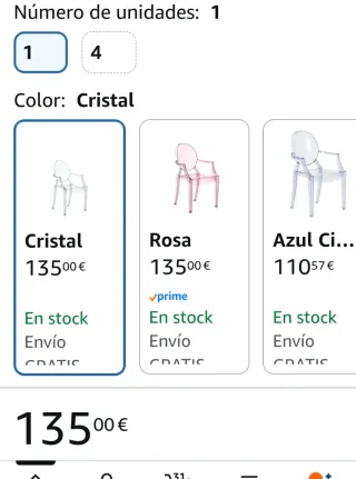 Sedia Kartell Lou Ghost Trasparente Nuova!!