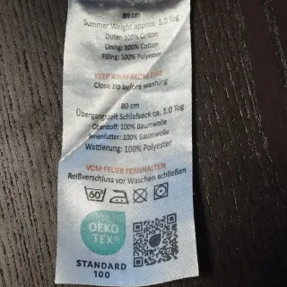 Slumbersac 80 cm tog 1