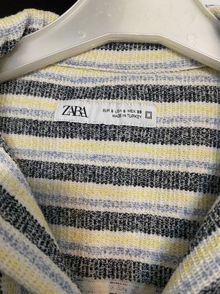 Camisa ZARA rayas gris y amarillo