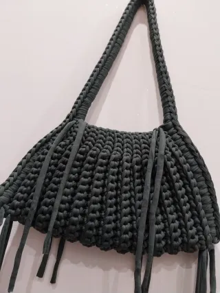 Borsa uncinetto verde