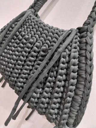 Borsa uncinetto verde