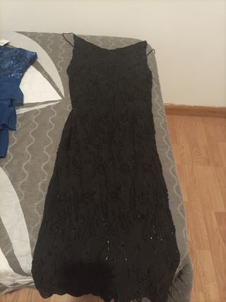 Vestido fiesta negro talla única