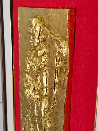 Pablo Picasso bassorilievo foglia oro