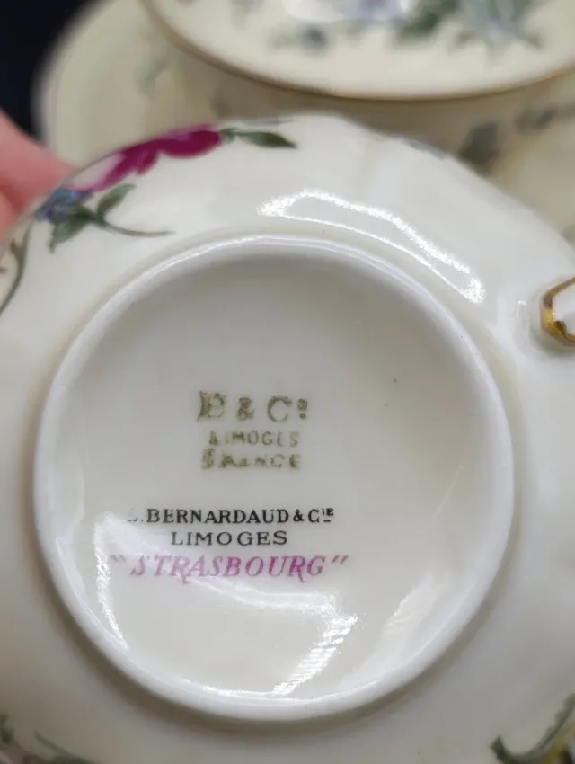 Juego de té Limoges Strasbourg Porcelana