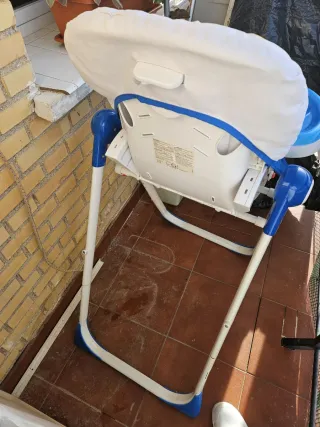 Cuna de bebé blanca y colchón,Trona Amaca y Regalo