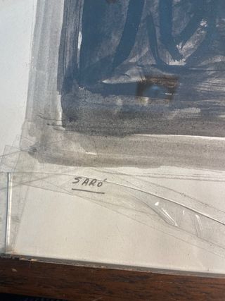 Quadro con volto espressivo