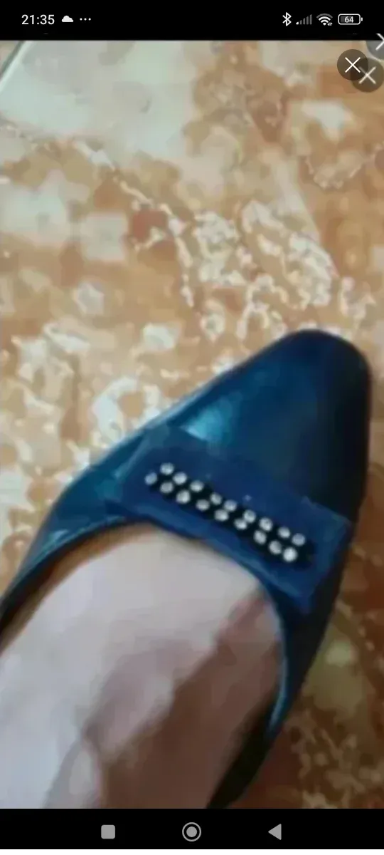 Zapatos de piel azul marino talla 35