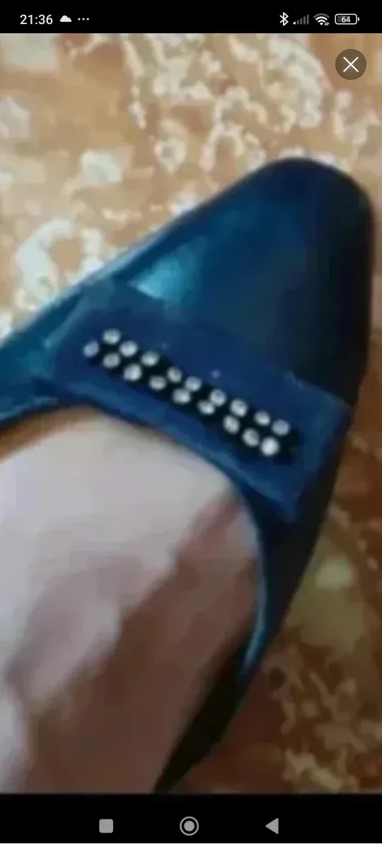 Zapatos de piel azul marino talla 35