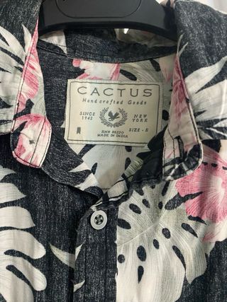Camisa Cactus Manga Corta Estampada Floral