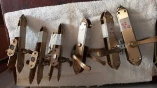 6 Pomos de Puerta Vintage Bronce( serie 600).