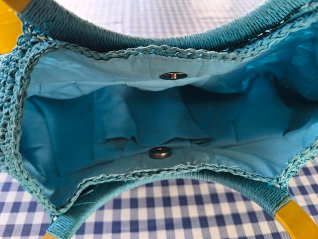 Bolso vintage asas redondas madera.