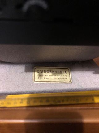 Orologio da scrivania argentato