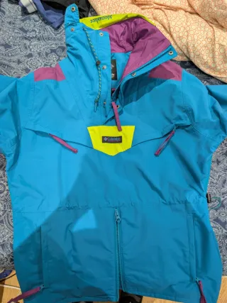 Chaqueta Columbia Anorak Azul y Morado