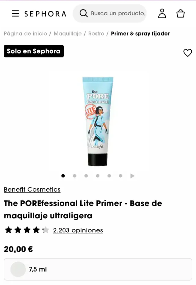 Benefit The Porefessional Lite Primer