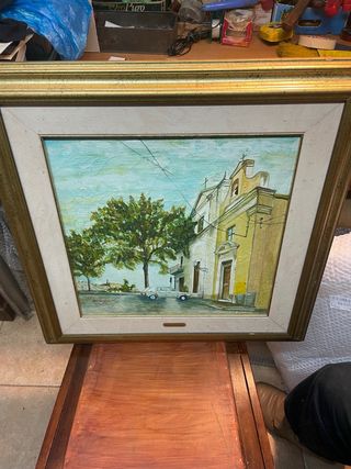 Quadro con cornice dorata