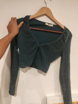 Camiseta fiesta verde brillante