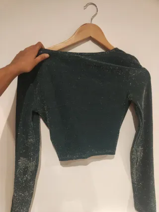 Camiseta fiesta verde brillante