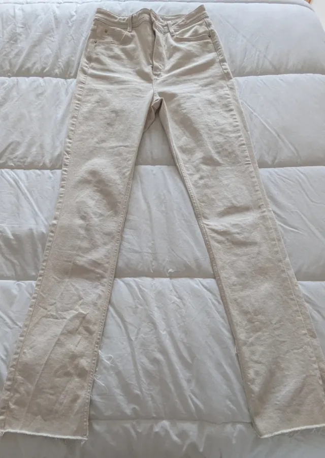 Pantalón flare Zara beige