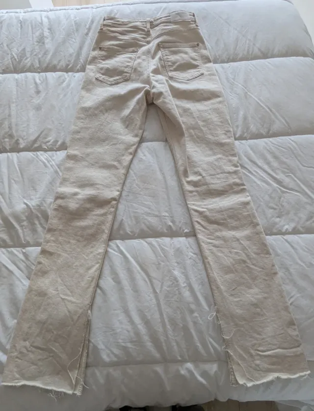 Pantalón flare Zara beige
