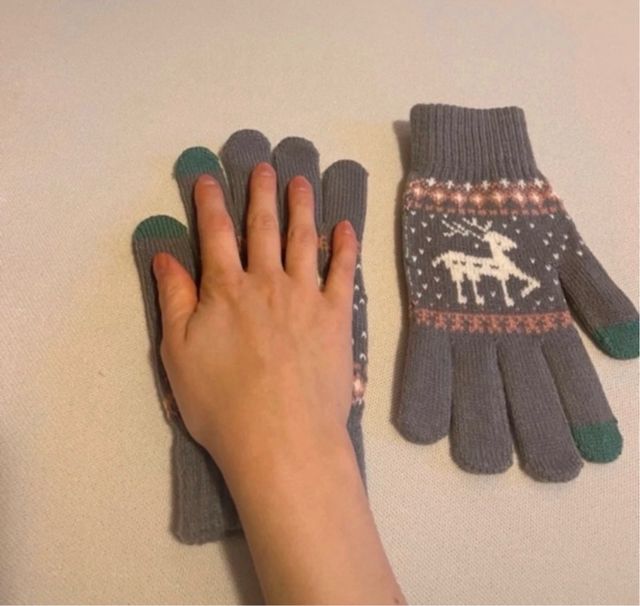 Guanti invernali con renne