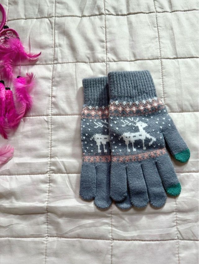 Guanti invernali con renne