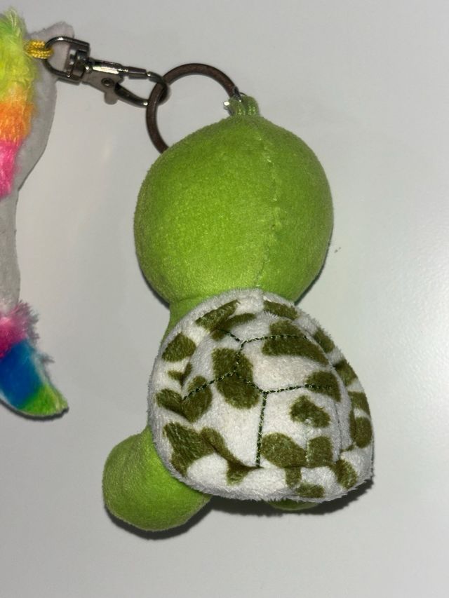 Pack 2 Llaveros Peluche Ty Unicornio y Tortuga
