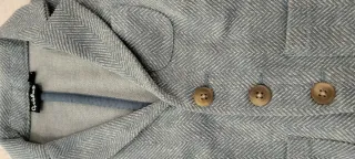 Giacca bimbo fantasia chevron blu