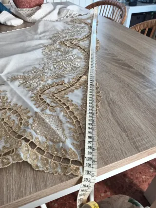 Pico de Manteleta de Fallera Dorado Bordado