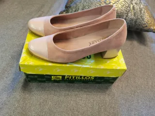 Zapatos salón Pitillos beige/rosa T.39