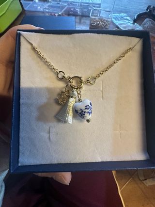 Collana con ciondolo cuore ceramica