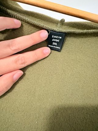 Chaqueta larga de chándal verde oliva