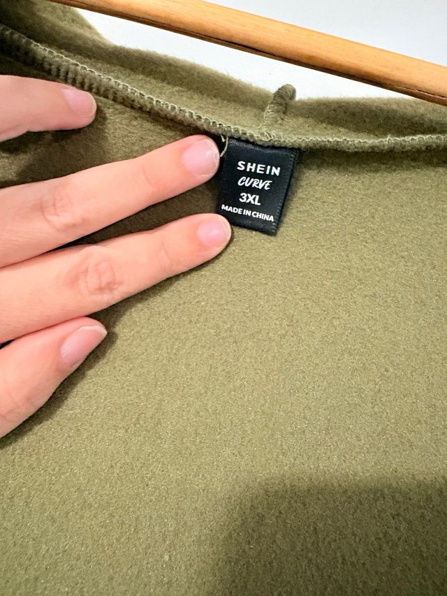 Chaqueta larga de chándal verde oliva