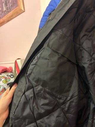 Chaqueta de moto negra y azul