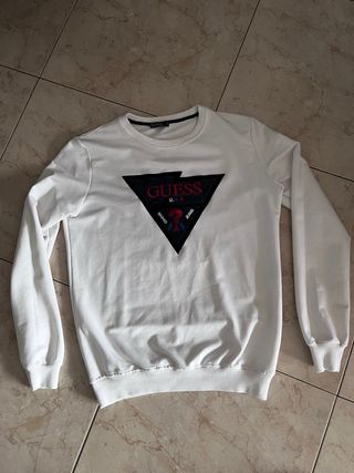 Sudadera Guess Hombre Blanca