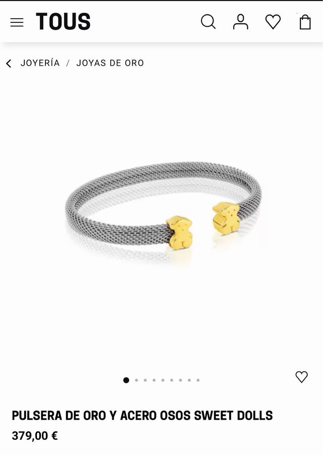Pulsera Tous Oro y Acero Osos Sweet Dolls