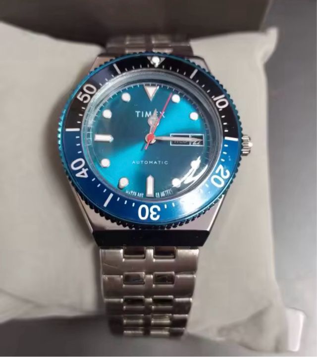 Reloj Timex Automático Azul Miyota 8215.