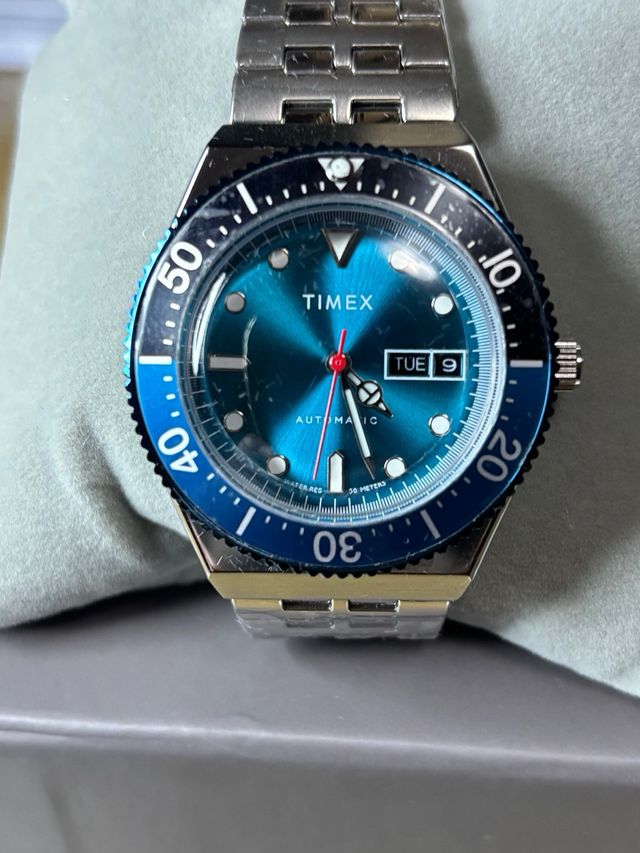 Reloj Timex Automático Azul Miyota 8215.