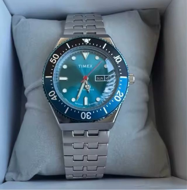 Reloj Timex Automático Azul Miyota 8215.