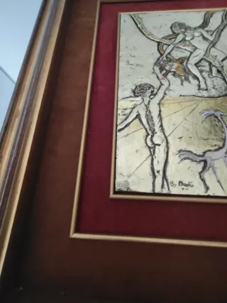 Bassorilievo Salvador Dalì Argento e Oro