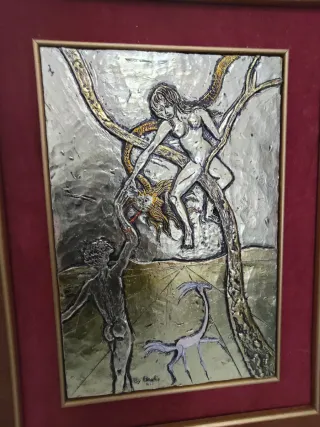 Bassorilievo Salvador Dalì Argento e Oro