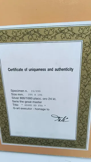 Bassorilievo Salvador Dalì Argento e Oro