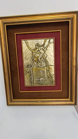 Bassorilievo Salvador Dalì Argento e Oro
