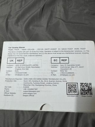 Pantalla CarPlay / Android Auto - Nueva