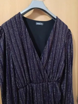 Vestido Lentejuelas Dorado y Morado Talla XL