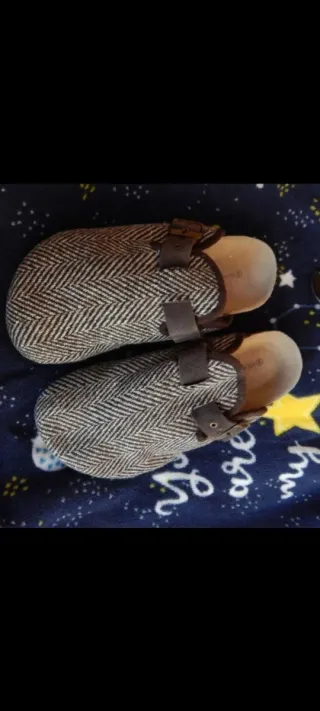 Zuecos estampado espigas rayas marrón chocolate