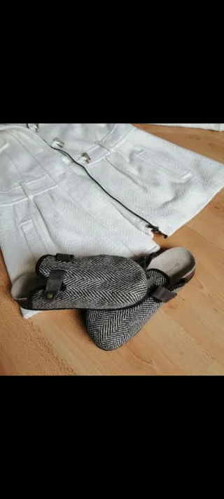 Zuecos estampado espigas rayas marrón chocolate